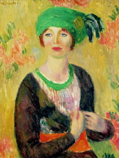 Ragazza con turbante verde da William James Glackens